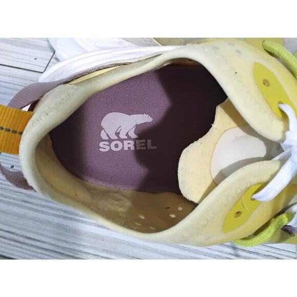 Sorel Kinetic Breakthru Tech Lace Yellow Womens SZ 8.5 Women's Running Shoes - Picture 7 of 9